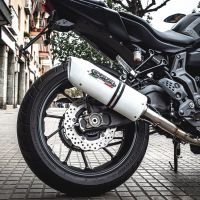 GPR pot echappement compatible avec  Yamaha Mt-07  2017-2020, Albus Evo4, Homologué et légal, système d'échappement complet avec catalyseur et db killer amovible 