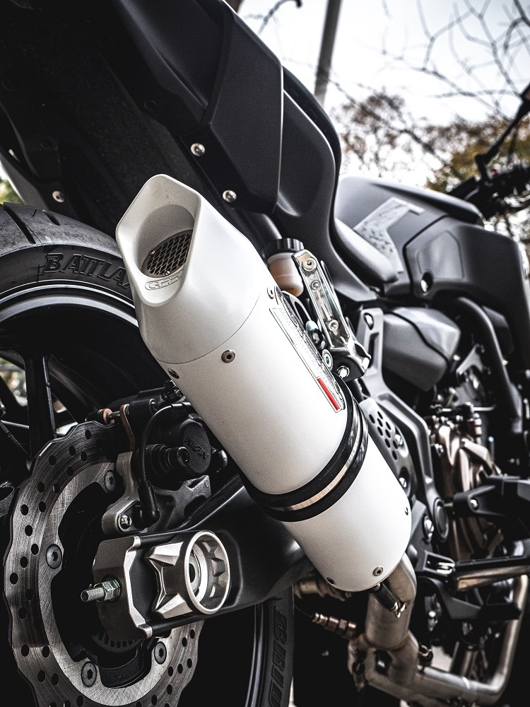 GPR pot echappement compatible avec  Yamaha Mt-07  2017-2020, Albus Evo4, Homologué et légal, système d'échappement complet avec catalyseur et db killer amovible 