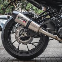 GPR pot echappement compatible avec  Yamaha Mt-07  2014-2016, Gpe Ann. titanium, Homologué et légal, système d'échappement complet, avec db killer amovible 