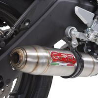 GPR pot echappement compatible avec  Yamaha Mt 125 2014-2016, Deeptone Inox, Homologué et légal, système d'échappement complet avec catalyseur et db killer amovible 