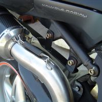 GPR pot echappement compatible avec  Mv Agusta Brutale 750 S 2000-2006, Albus Ceramic, Échappement légal, homologué,silencieux avec db killer amovible et tuyau de liaison spécifique 