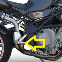 GPR pot echappement compatible avec  Mv Agusta Brutale 750 S 2000-2006, Albus Ceramic, Échappement légal, homologué,silencieux avec db killer amovible et tuyau de liaison spécifique 