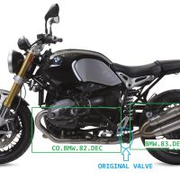 GPR pot echappement compatible avec  Bmw R Nine-T 1200 -Pure -Racer -Scrambler -Urban G-S 2013-2016, Deeptone Inox, Homologué et légal, système d'échappement complet avec catalyseur et db killer amovible 