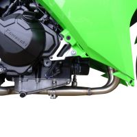 GPR pot echappement compatible avec  Kawasaki Ninja 300 R  2012-2017, Furore Nero, Homologué et légal, système d'échappement complet avec catalyseur et db killer amovible 