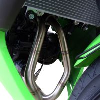 GPR pot echappement compatible avec  Kawasaki Ninja 300 R  2012-2017, Furore Nero, Homologué et légal, système d'échappement complet avec catalyseur et db killer amovible 