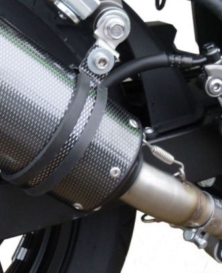 GPR pot echappement compatible avec  Kawasaki Ninja 300 R  2012-2017, Powercone Evo, Échappement légal, homologué,silencieux avec db killer amovible et tuyau de liaison spécifique 