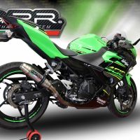 GPR pot echappement compatible avec  Kawasaki Ninja 400 2023-2024, Deeptone Inox, Échappement légal, homologué,silencieux avec db killer amovible et tuyau de liaison spécifique 