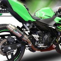 GPR pot echappement compatible avec  Kawasaki Ninja 400 2023-2024, Deeptone Inox, Échappement légal, homologué,silencieux avec db killer amovible et tuyau de liaison spécifique 