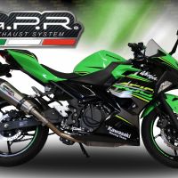 GPR pot echappement compatible avec  Kawasaki Z 400 2018-2022, Gpe Ann. titanium, Pot echappement racing, ligne complet, fourni avec collecteur spécifique, article sans homologation 