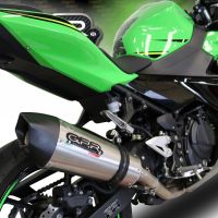 GPR pot echappement compatible avec  Kawasaki Z 400 2018-2022, Gpe Ann. titanium, Pot echappement racing, ligne complet, fourni avec collecteur spécifique, article sans homologation 