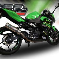 GPR pot echappement compatible avec  Kawasaki Ninja 400 2018-2022, M3 Inox , Pot echappement racing, ligne complet, fourni avec collecteur spécifique, article sans homologation 