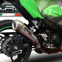 GPR pot echappement compatible avec  Kawasaki Ninja 400 2023-2024, Powercone Evo, Échappement légal, homologué,silencieux avec db killer amovible et tuyau de liaison spécifique 