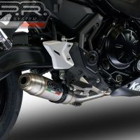 GPR pot echappement compatible avec  Kawasaki Ninja 650 2023-2024, Deeptone Inox, Silencieux homologué pour bruit, échappement complet avec catalyseur et db killer 