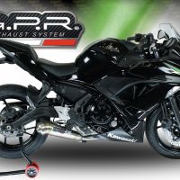 GPR pot echappement compatible avec  Kawasaki Ninja 650 2021-2022, Powercone Evo, Homologué et légal, système d'échappement complet avec catalyseur et db killer amovible 