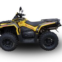 GPR pot echappement compatible avec  Can Am Outlander 500 Max 2013-2015, Deeptone Atv, Échappement légal, homologué,silencieux avec db killer amovible et tuyau de liaison spécifique 