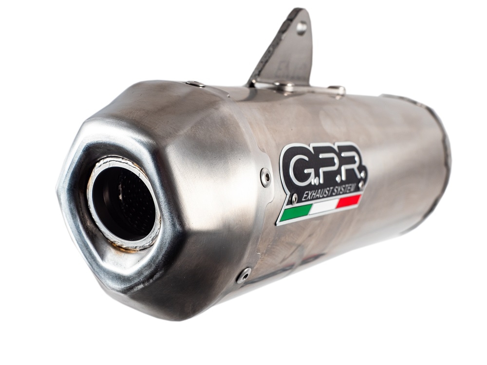 GPR pot echappement compatible avec  Honda Crf 450 RWE 2019-2019, Pentacross Inox, Pot echappement racing, ligne complet, double silencieux avec db killers amovibles 