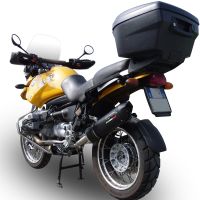 GPR pot echappement compatible avec  Bmw R 1150 Gs -Adventure 1999-2004, Furore Nero, Échappement légal, homologué,silencieux avec db killer amovible et tuyau de liaison spécifique 