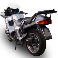 GPR pot echappement compatible avec  Bmw R 1150 Rt 2000-2006, Furore Nero, Échappement légal, homologué,silencieux avec db killer amovible et tuyau de liaison spécifique 