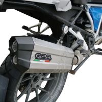 GPR pot echappement compatible avec  Bmw R 1200 Gs 2017-2018, Sonic Titanium, Échappement légal, homologué,silencieux avec db killer amovible et tuyau de liaison spécifique 