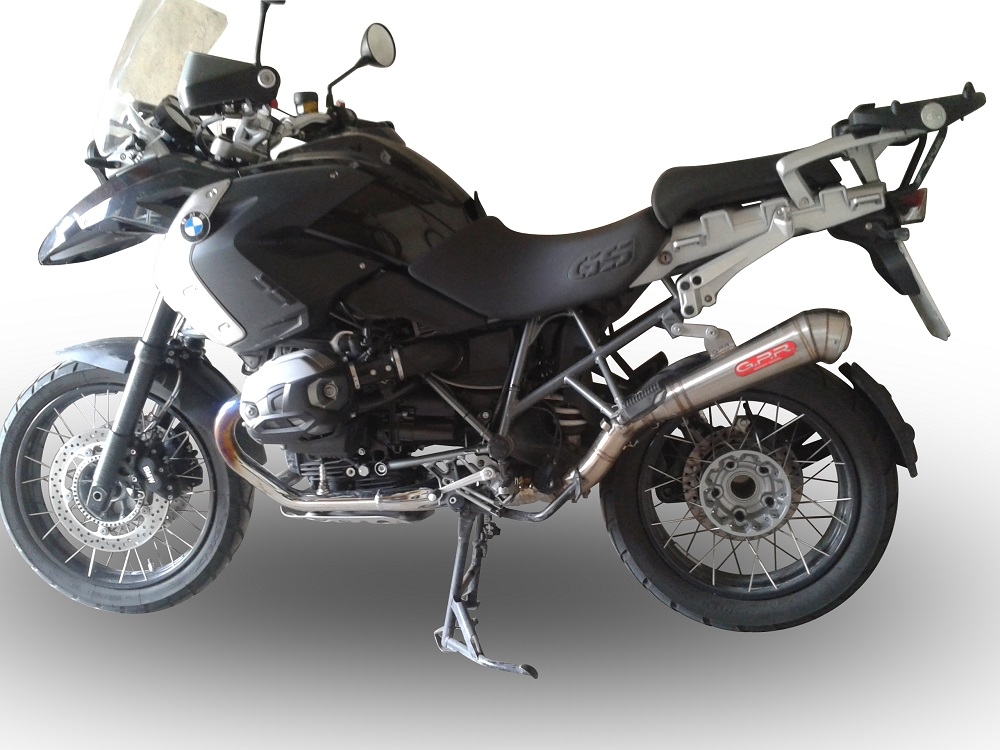 GPR pot echappement compatible avec  Bmw R 1200 Gs -Adventure 2004-2009, Powercone Evo, Échappement légal, homologué,silencieux avec db killer amovible et tuyau de liaison spécifique 