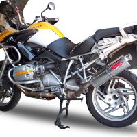 GPR pot echappement compatible avec  Bmw R 1200 Gs -Adventure 2004-2009, Trioval, Échappement légal, homologué,silencieux avec db killer amovible et tuyau de liaison spécifique 