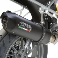 GPR pot echappement compatible avec  Bmw R 1200 Gs -Adventure 2017-2018, Furore Evo4 Nero, Échappement légal, homologué,silencieux avec db killer amovible et tuyau de liaison spécifique 