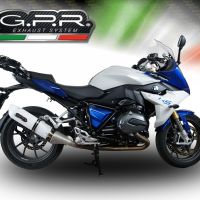 GPR pot echappement compatible avec  Bmw R 1200 Rs Lc 2015-2016, Albus Ceramic, Échappement légal, homologué,silencieux avec db killer amovible et tuyau de liaison spécifique 