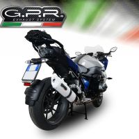 GPR pot echappement compatible avec  Bmw R 1200 Rs Lc 2015-2016, Albus Ceramic, Échappement légal, homologué,silencieux avec db killer amovible et tuyau de liaison spécifique 