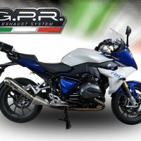 GPR pot echappement compatible avec  Bmw R 1200 Rs Lc 2017-2019, Powercone Evo, Échappement légal, homologué,silencieux avec db killer amovible et tuyau de liaison spécifique 