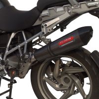 GPR pot echappement compatible avec  Bmw R 1200 Gs -Adventure 2013-2013, Furore Nero, Homologué et légal, système d'échappement complet, avec db killer amovible 