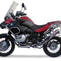 GPR pot echappement compatible avec  Bmw R 1200 Gs -Adventure 2010-2012, Powercone Evo, Échappement légal, homologué,silencieux avec db killer amovible et tuyau de liaison spécifique 