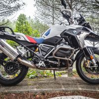 GPR pot echappement compatible avec  Bmw R 1250 Gs -Adventure 2019-2020, Sonic Titanium, Échappement légal, homologué,silencieux avec db killer amovible et tuyau de liaison spécifique 