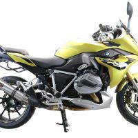 GPR pot echappement compatible avec  Bmw R 1250 R -Rs 2021-2024, M3 Titanium Natural, Échappement légal, homologué,silencieux avec db killer amovible et tuyau de liaison spécifique 