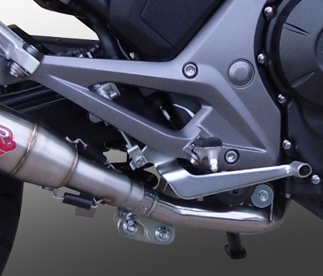 GPR pot echappement compatible avec  Honda Nc 700 X - S Dct  2012-2018, Powercone Evo, Échappement légal, homologué,silencieux avec db killer amovible et tuyau de liaison spécifique 