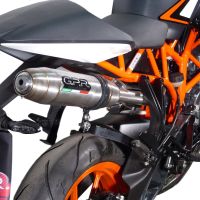 GPR pot echappement compatible avec  Ktm Rc 125 2014-2016, Deeptone Inox, Échappement légal, homologué,silencieux avec db killer amovible et tuyau de liaison spécifique 