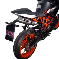 GPR pot echappement compatible avec  Ktm Rc 125 2014-2016, Deeptone Inox, Échappement légal, homologué,silencieux avec db killer amovible et tuyau de liaison spécifique 