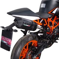 GPR pot echappement compatible avec  Ktm Rc 125 2014-2016, Deeptone Inox, Pot échappement racing, avec les tuyaux de liaison, article sans homologation 