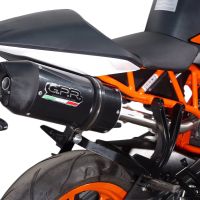 GPR pot echappement compatible avec  Ktm Rc 125 2014-2016, Deeptone Inox, Pot échappement racing, avec les tuyaux de liaison, article sans homologation 