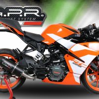 GPR pot echappement compatible avec  Ktm Rc 390 2017-2020, Furore Evo4 Nero, Échappement légal, homologué,silencieux avec db killer amovible et tuyau de liaison spécifique 