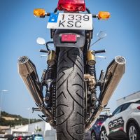 GPR pot echappement compatible avec  Royal Enfield Continental 650 2019-2020, Ultracone, Paire de pot d'échappement homologuées, livrées avec db killer amovible, catalyseurs et raccords spécifiques 