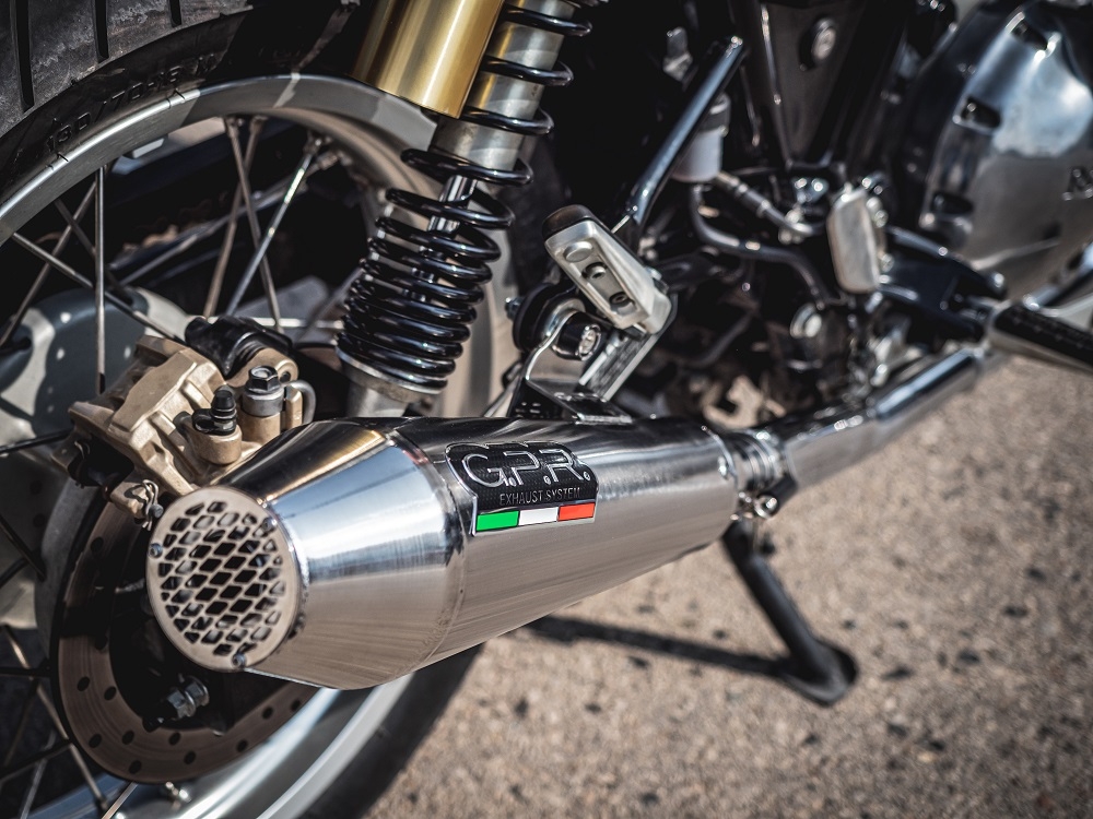 GPR pot echappement compatible avec  Royal Enfield Continental 650 2019-2020, Ultracone, Paire de pot d'échappement homologuées, livrées avec db killer amovible, catalyseurs et raccords spécifiques 