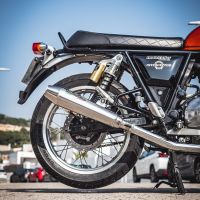 GPR pot echappement compatible avec  Royal Enfield Continental 650 2019-2020, Ultracone, Paire de pot d'échappement homologuées, livrées avec db killer amovible, catalyseurs et raccords spécifiques 