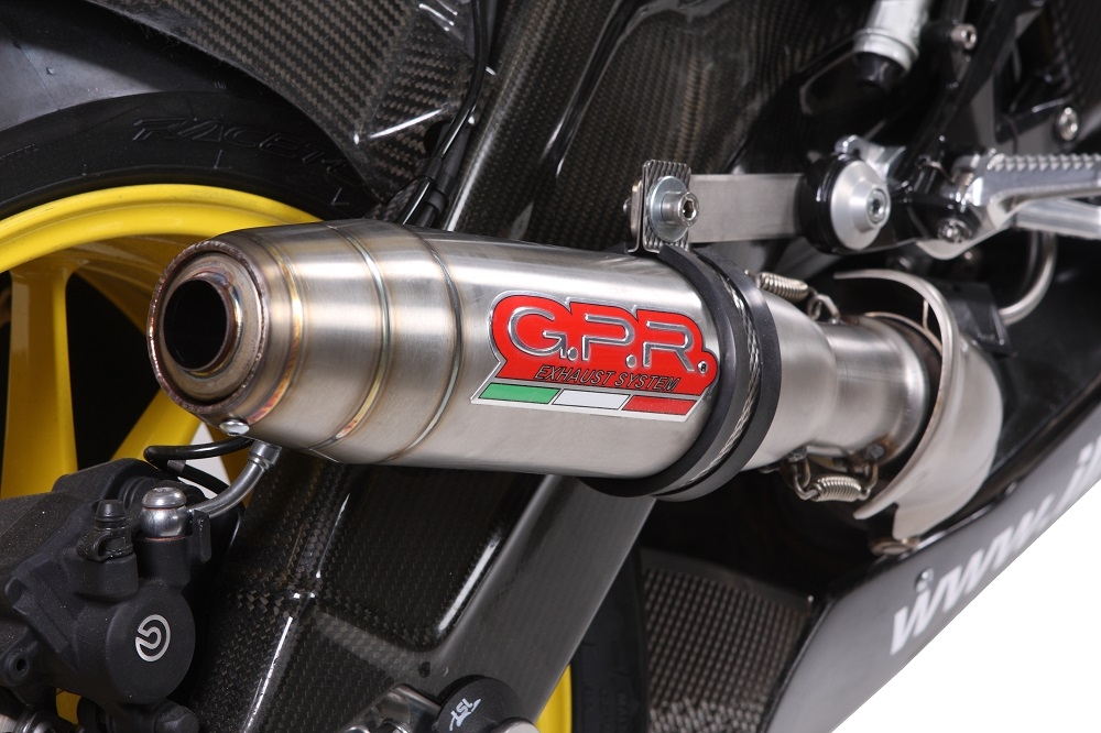 GPR pot echappement compatible avec  Bmw S 1000 Rr  2009-2011, Deeptone Inox, Échappement légal, homologué,silencieux avec db killer amovible et tuyau de liaison spécifique 