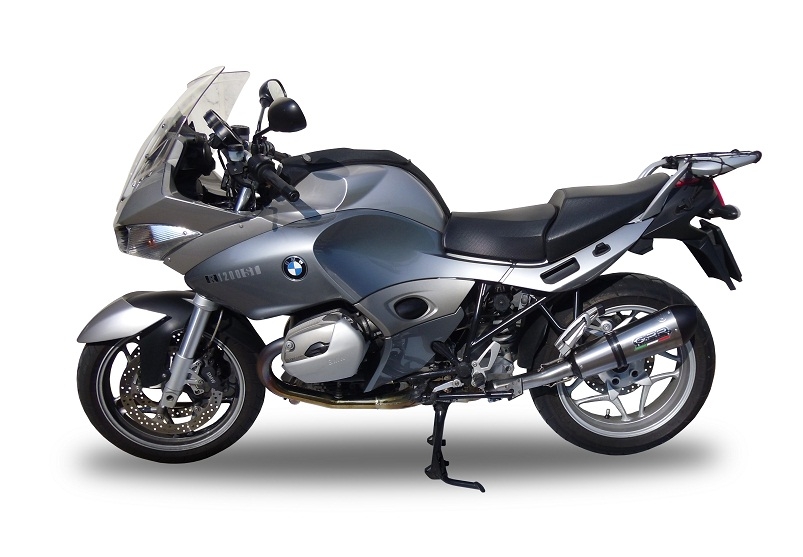 GPR pot echappement compatible avec  Bmw R 1200 St -Rt 2003-2008, Gpe Ann. titanium, Échappement légal, homologué,silencieux avec db killer amovible et tuyau de liaison spécifique 