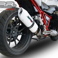 GPR pot echappement compatible avec  Bmw R 1200 R 2015 Lc 2015-2016, Albus Ceramic, Échappement légal, homologué,silencieux avec db killer amovible et tuyau de liaison spécifique 