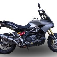 GPR pot echappement compatible avec  Aprilia Caponord 1200 2013-2016, Gpe Ann. titanium, Échappement légal, homologué,silencieux avec db killer amovible et tuyau de liaison spécifique 