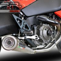 GPR pot echappement compatible avec  Buell 1125 R -CR 2005-2009, Powercone Evo, Pot échappement homologué et légal, silencieux avec mi-collecteur y db killer amovible 