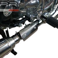 GPR pot echappement compatible avec  Royal Enfield Classic - Bullet Efi 500 2017-2020, Satinox , Pot Échappement slip-on homologué, légal, avec db killer amovible, tuyau de liaison et catalyseur 