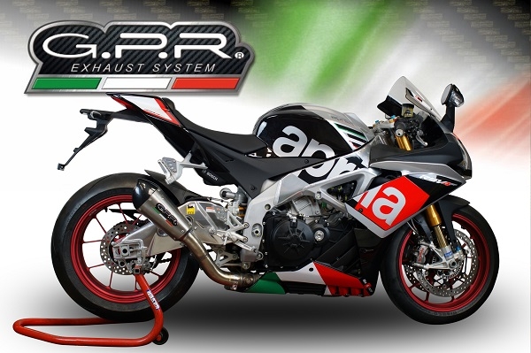 GPR pot echappement compatible avec  Aprilia Rsv4 1000 2015-2016, Gpe Ann. titanium, Pot échappement racing, avec les tuyaux de liaison, article sans homologation 