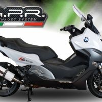 GPR pot echappement compatible avec  Bmw C 650 Sport 2016-2020, Albus Evo4, Échappement légal, homologué,silencieux avec db killer amovible et tuyau de liaison spécifique 